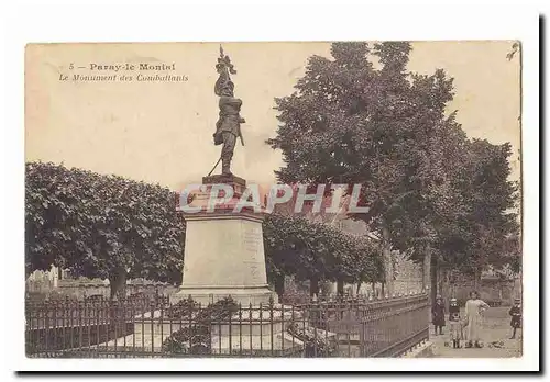 Paray le Monial Cartes postales Le monument des combattants