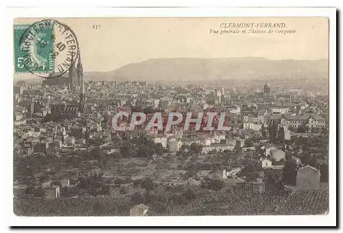 Clermont Ferrand Ansichtskarte AK Vue generale et plateau de Gergovie