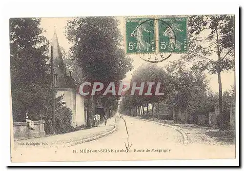 Mery sur Seine Cartes postales Route de Megrigny