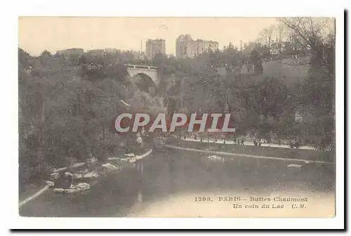 Paris (19eme) Ansichtskarte AK Buttes Chaumont Un coin du lac