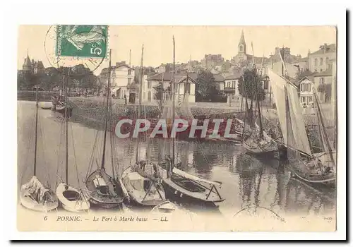 Pornic Cartes postales Le port a maree basse