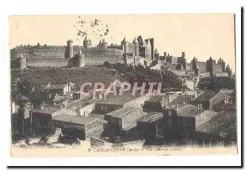 Carcassonne Cartes postales Vue generale (Ouest)