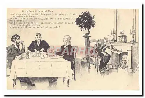 Scenes Morvandelles Cartes postales Visite au proprietaire