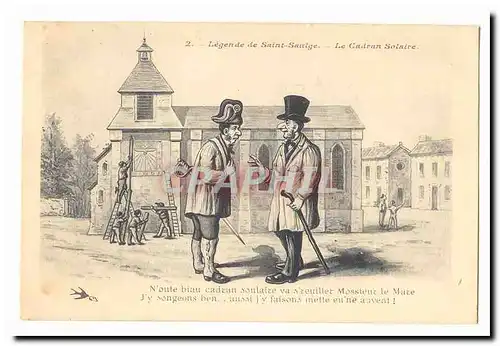 LEgende de St Saulge Cartes postales Le cadran solaire