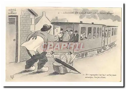 LEgende de St Saulge Cartes postales Depart manque (train)