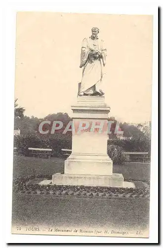 Tours Ansichtskarte AK Le monument de Rabelais (par H Dumaige)