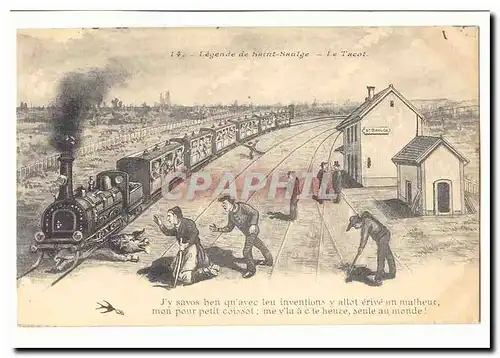 Legende de St Saulge Cartes postales Le tacot (train)