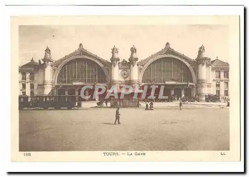 Tours Cartes postales La gare