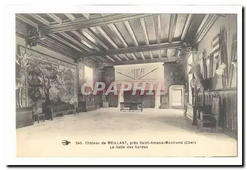 Cartes postales Chateau de Meillant pres Saint Amand Montrond LA salle des gardes