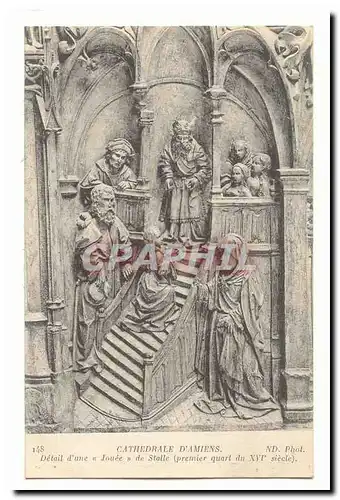 Amiens Cartes postales Cathedrale Detail d&#39une Jouee de Stalle (premier quart du 16eme)