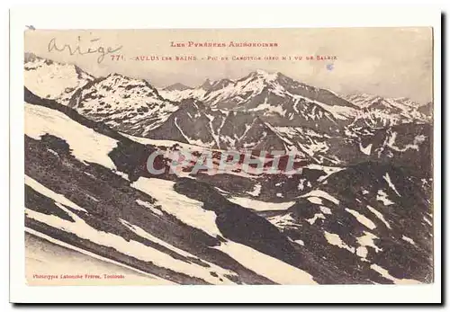Aulus les Bains Cartes postales Pic de Carottos (1880m) vu de Saleix
