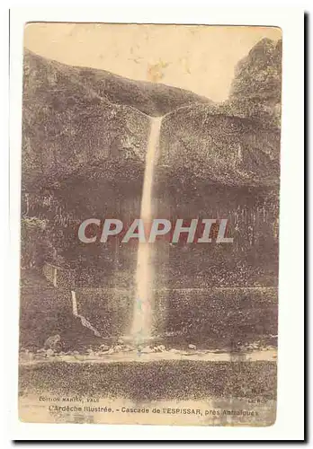 L&#39ardeche illustree Cartes postales Cascade de l&#39Espissar pres Antraigues