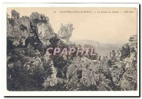 Montpellier le Vieux Ansichtskarte AK La chaise du diable