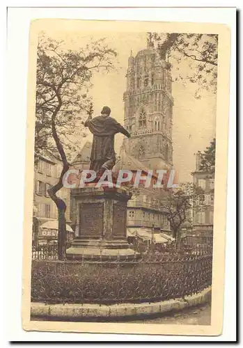 Rodez Cartes postales Place de la cite Statue de Mgr Affre LE clocher