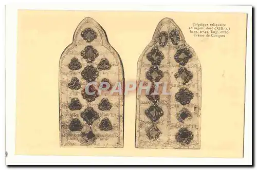 Cartes postales Triptique reliquaire en argent dore (13eme) Tresor de Conques