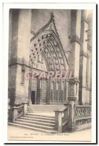 Rodez Cartes postales La cathedrale Portail Nord