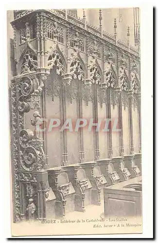 Rodez Cartes postales Interieur de la cathedrale Les stalles