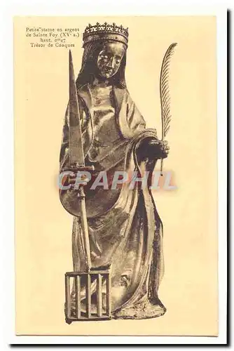 Tresor de Conques Ansichtskarte AK Petite statue en argent de Sainte Foy (15eme)