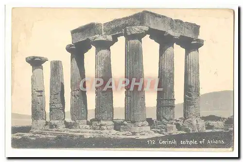 Grece Cartes postales Corinth temple of Athena