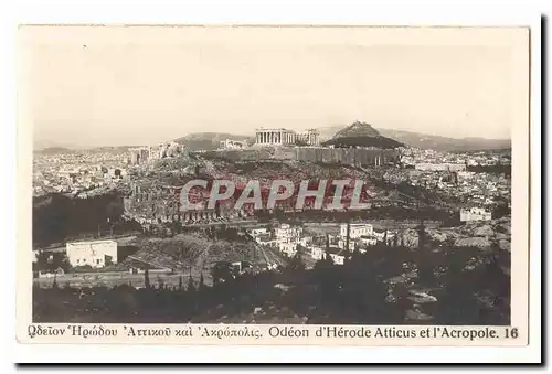 Grece Cartes postales Odean d'Herode Atticus et l'acropole