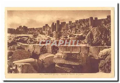 Syrie Baalbek Ansichtskarte AK Debris du temple de Jupiter