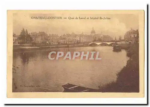 Chateau Gontier Cartes postales Quai de LAval et hopital St Julien