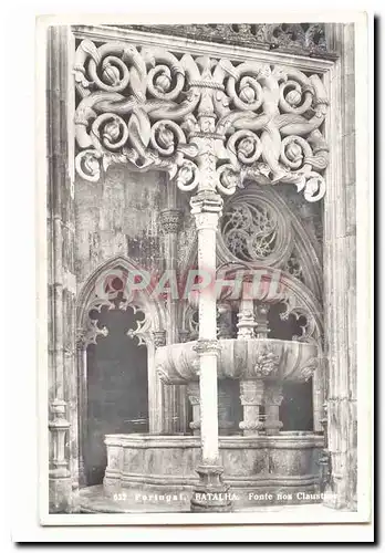 Portugal Batalha Cartes postales Fonte nos Claustros
