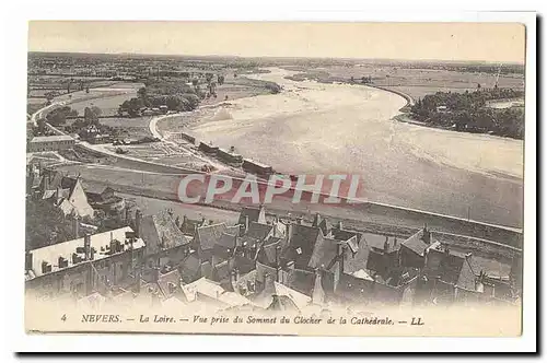 Nevers Cartes postales La Loire Vue prise du sommet du clocher de la cathedrale