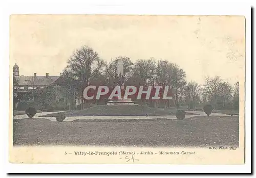 Vitry le Francois Ansichtskarte AK Jardin Monument CArnot