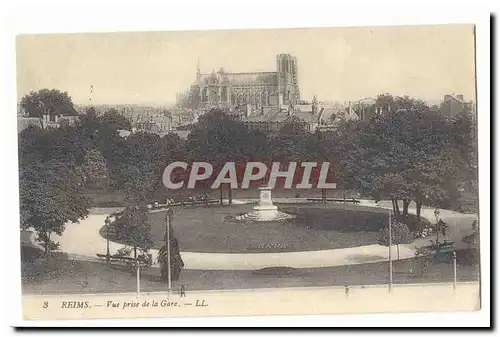 Reims Ansichtskarte AK Vue prise de la gare