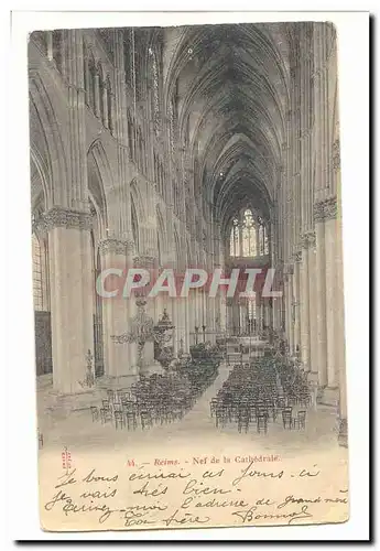 Reims Cartes postales Cathedrale Nef de la cathedrale