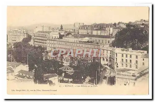 Royat Cartes postales Les hotels et le parc