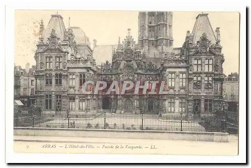 Arras Cartes postales Hotel de ville Facade de la Vacquerie