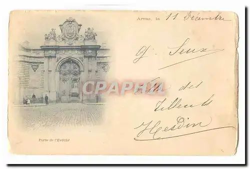 Arras Cartes postales Porte de l'eveche (carte precurseur)