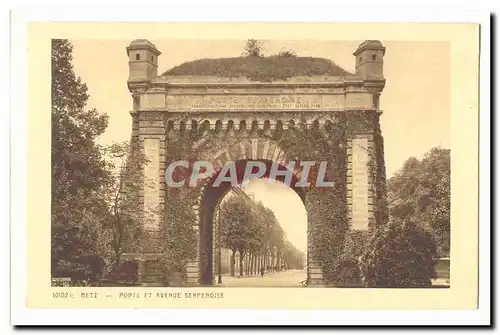 Metz Cartes postales Porte et avenue serpenoise