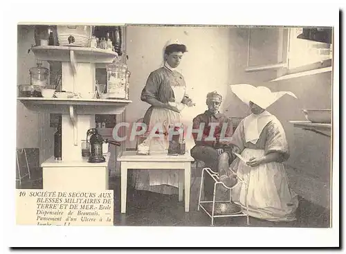 Beauvais Cartes postales Societe de Secours aux blesses militaires de Terre et de mer Dispensaire de Beauvais PA