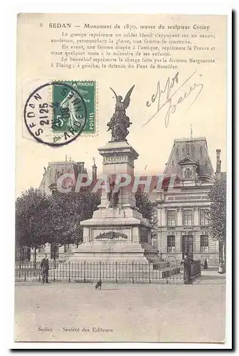 Sedan Cartes postales Monument de 1870 oeuvre du sculpteur Croizy