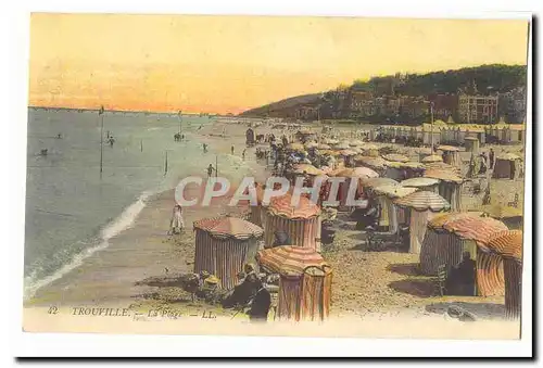 Trouville Cartes postales La plage