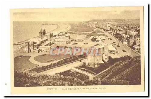 Dieppe Cartes postales Vue generale (publicite au dos)