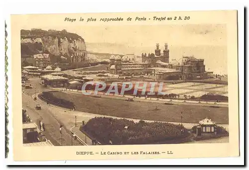 Dieppe Cartes postales Le casino et les falaises