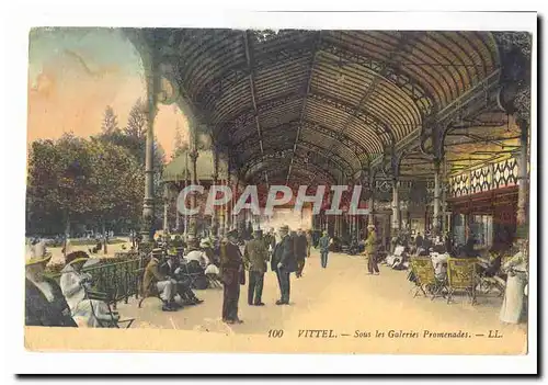 Vittel Cartes postales Sous les grandes promenades