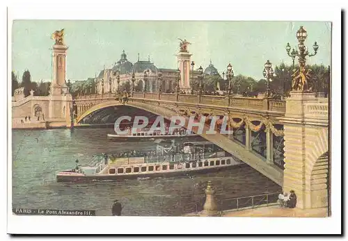 Paris (8eme) Ansichtskarte AK Le pont Alexandre II (peniche)