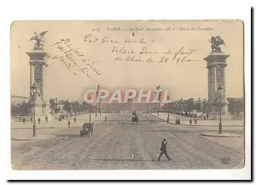 Paris (8eme) Ansichtskarte AK Le pont Alexandre III et l&#39hotel des Invalides