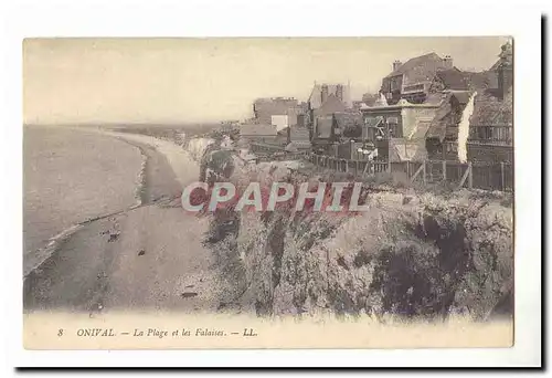 Onival Ansichtskarte AK La plage et les falaises