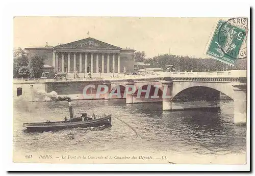 paris (7eme) Cartes postales Le pont de la Concorde et la chambre des deputes (bateau)