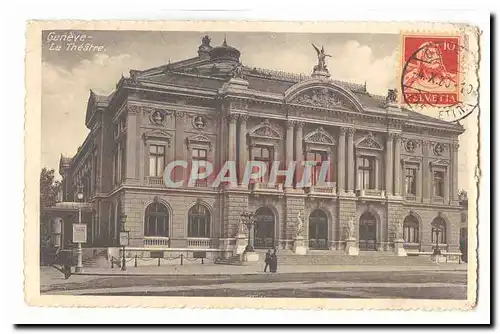 suisse Geneve Cartes postales Le theatre