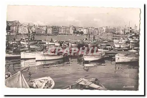 Marseille Moderne Karte Le vieux port Vue generale des plaisanciers