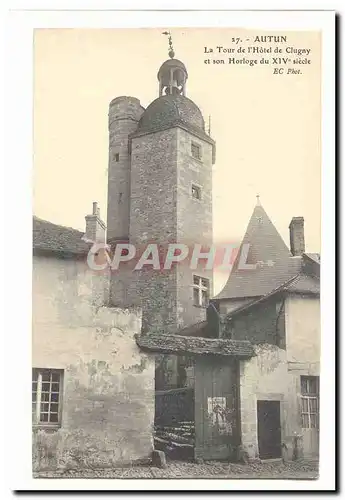 Autun Cartes postales La tour de l&#39hotel de Clugny et son horloge du 14eme