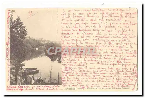 Poitiers Cartes postales Vallee du Clain au bas des rochers du Porteau