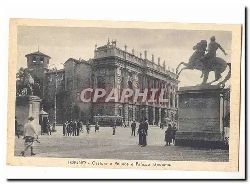 Italie Torino Cartes postales Castore e Polluce e Palazzo Madama